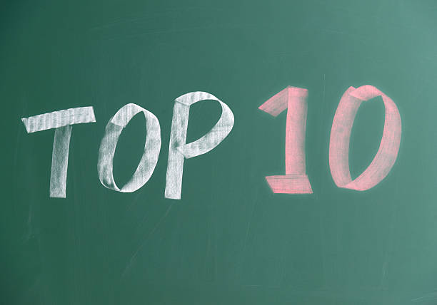 Top 10 written on a chalkboard.